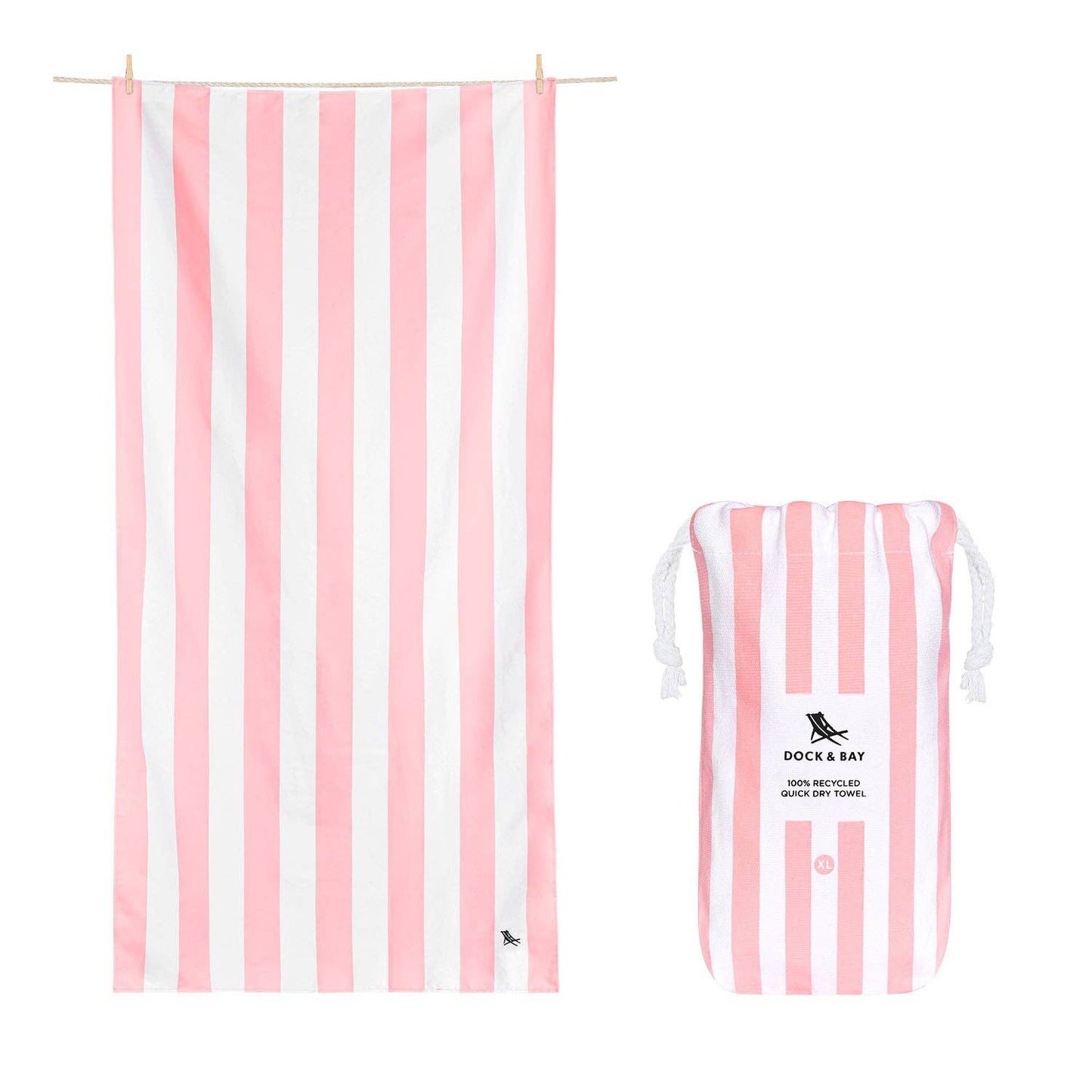 Quick Dry Towels by Dock & Bay - Malibu Pink