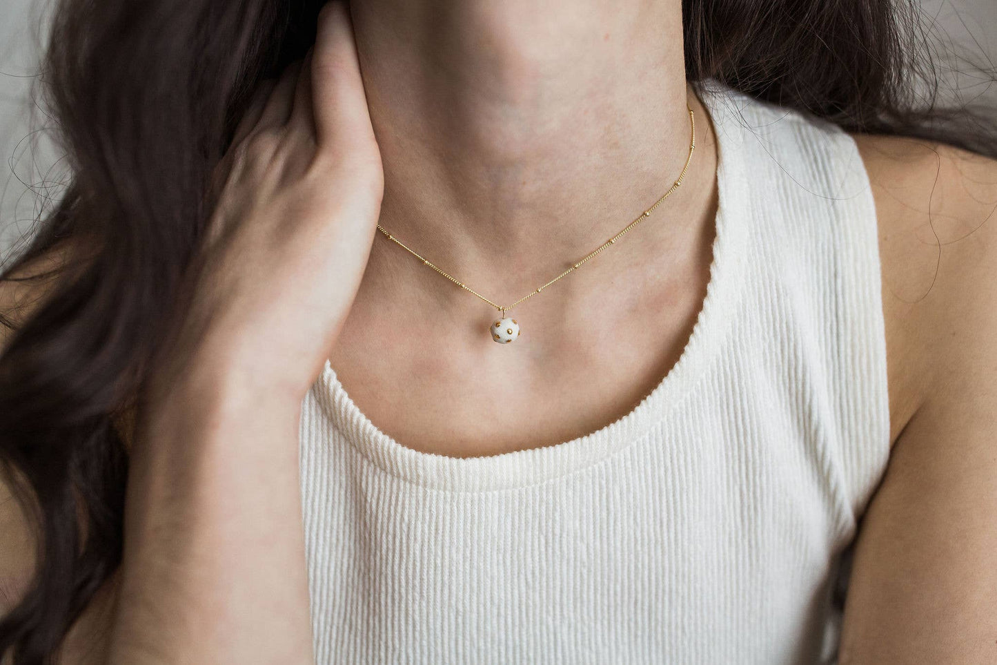 Polka Dot Pendant Necklace
