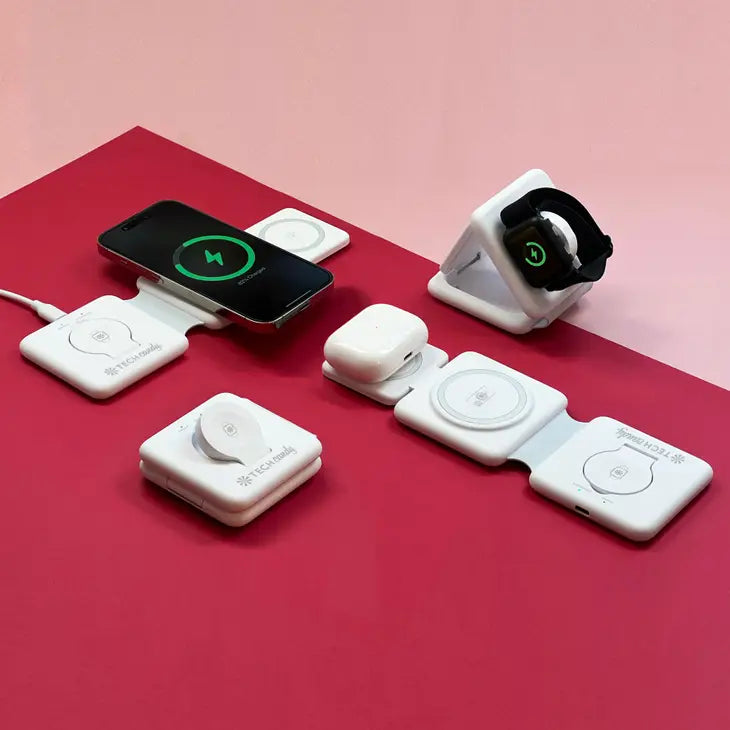 Collapsable Three Way Charging Valet by Tech Candy