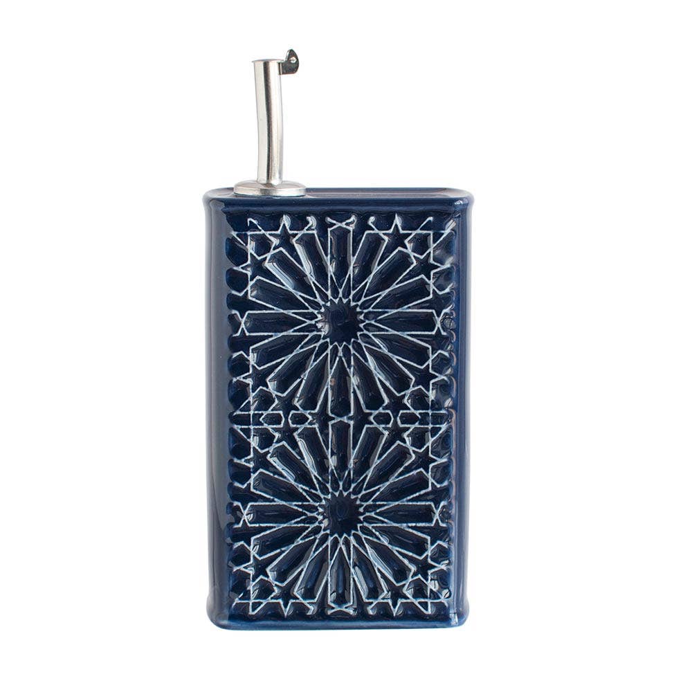 Ornate Glass Olive Oil Bottle