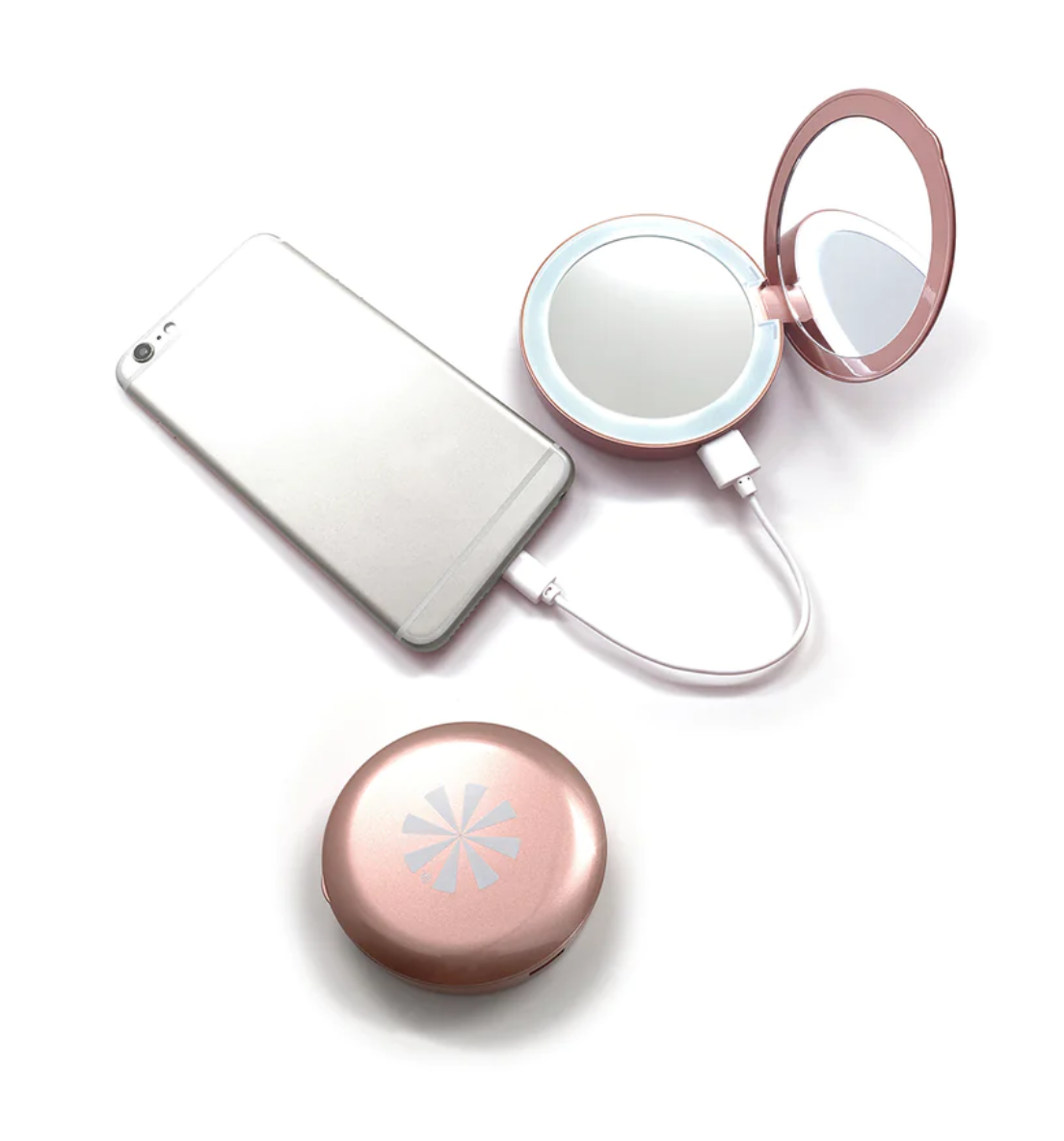 Glow Up: LED Mirror and Auxiliary Battery All-in-One for iPhone-3 COLORS