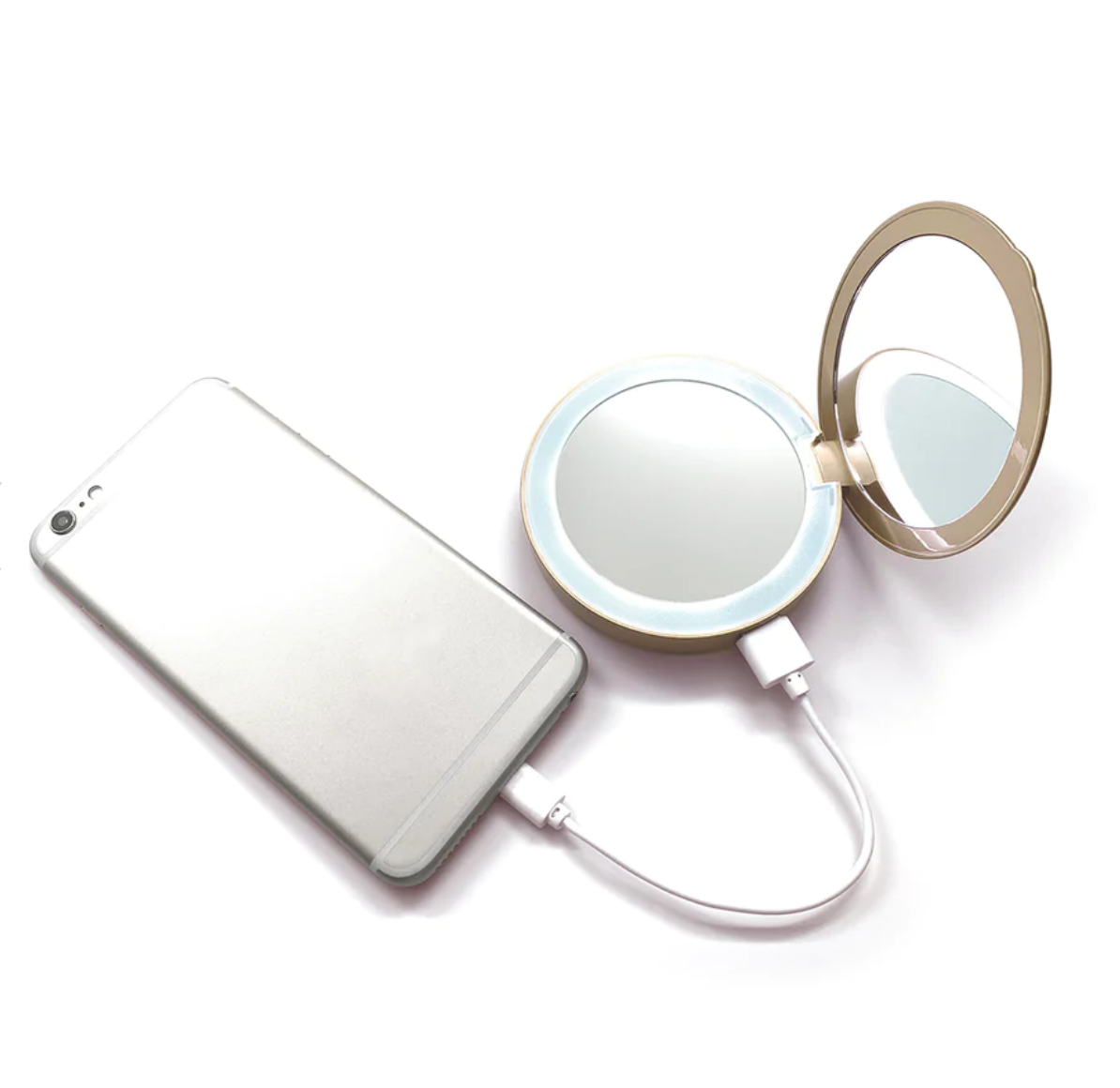 Glow Up: LED Mirror and Auxiliary Battery All-in-One for iPhone-3 COLORS