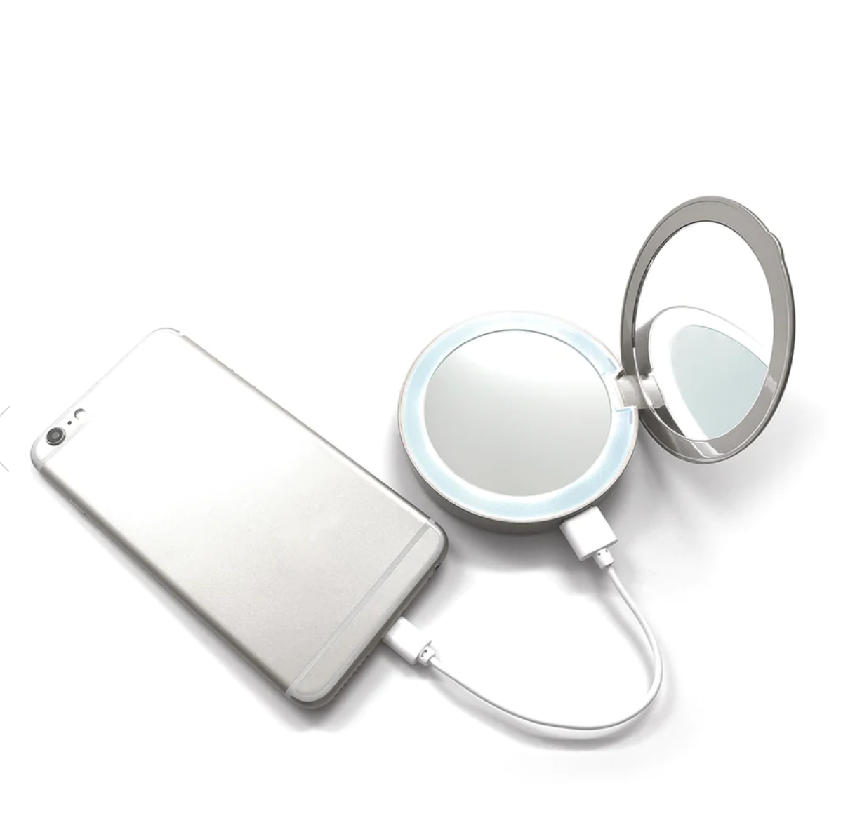 Glow Up: LED Mirror and Auxiliary Battery All-in-One for iPhone-3 COLORS