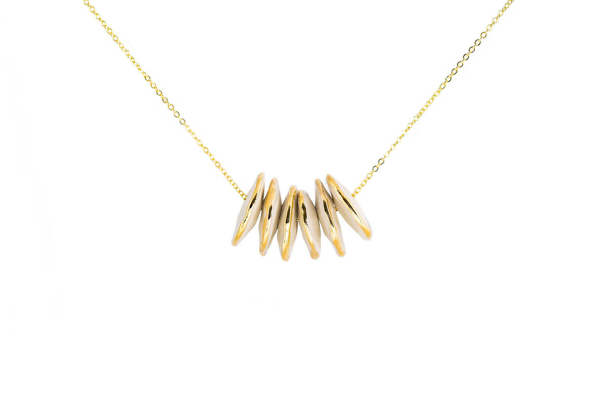 Pinched Bead Necklace