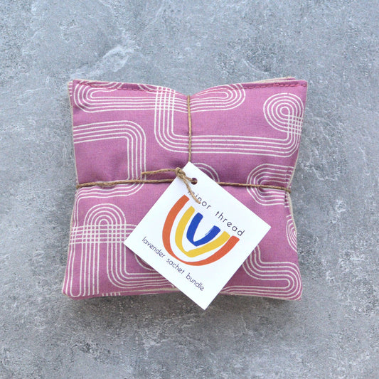 Lavender Sachet Bundle in Linear Curve
