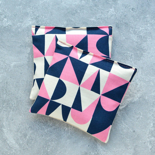 Navy and Fuchsia Lavender Sachet Bundle in Building Blocks