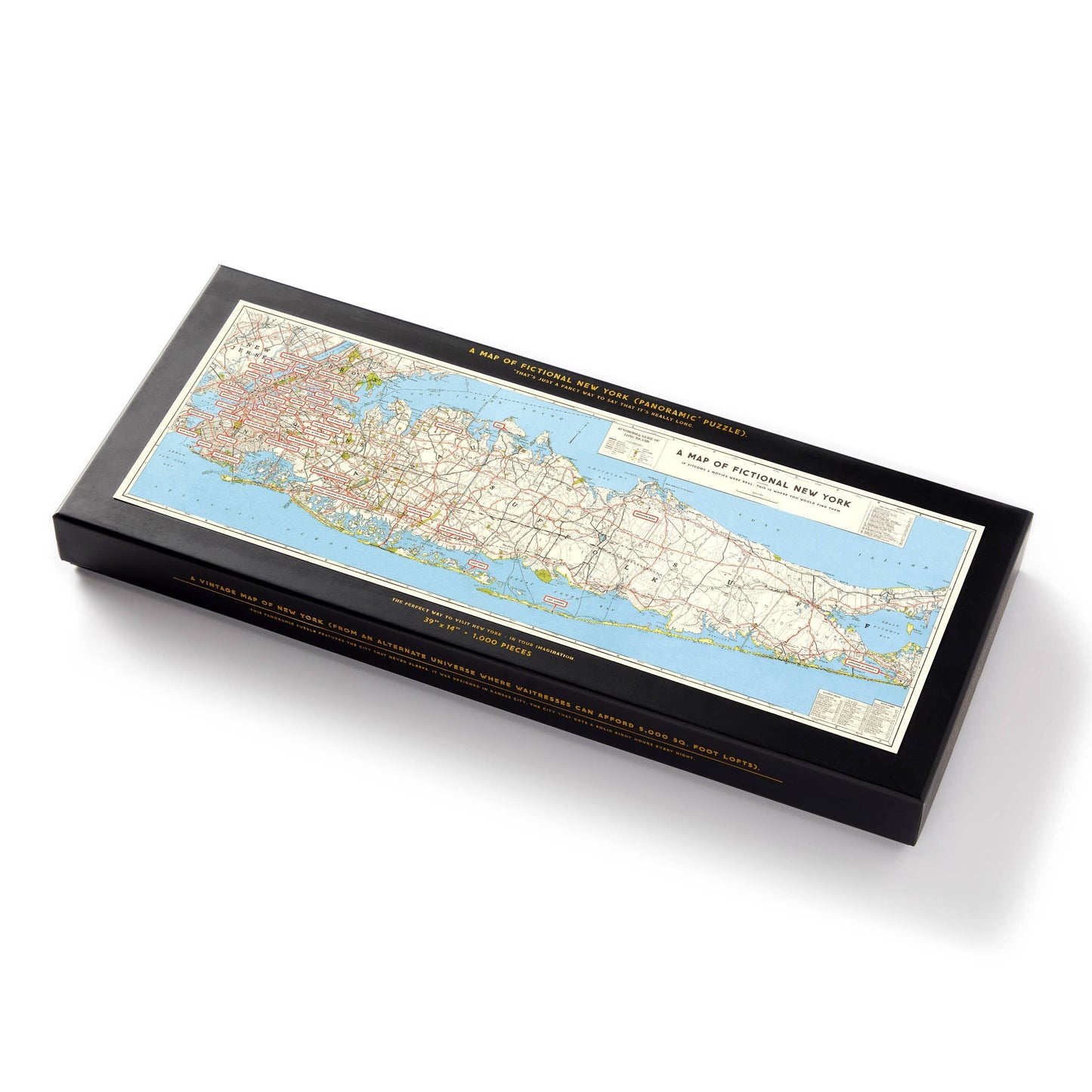 Brass Monkey NYC Map 1,000 Piece Panoramic Puzzle