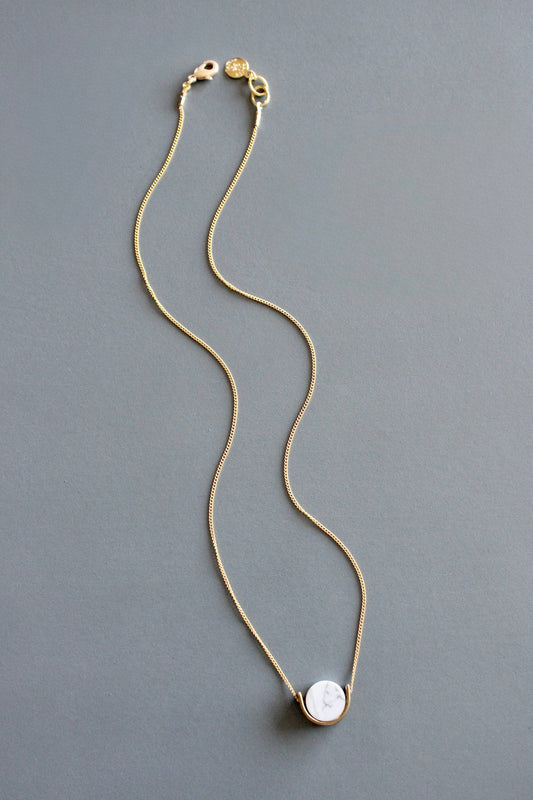Howlite Mini Geometric Necklace