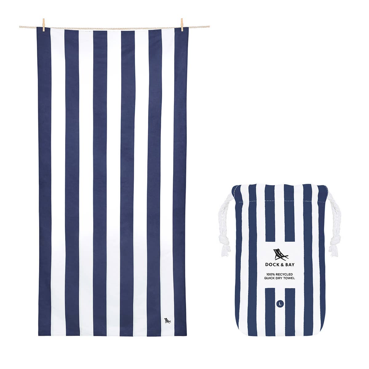 Quick Dry Towels by Dock & Bay - Whitsunday Blue