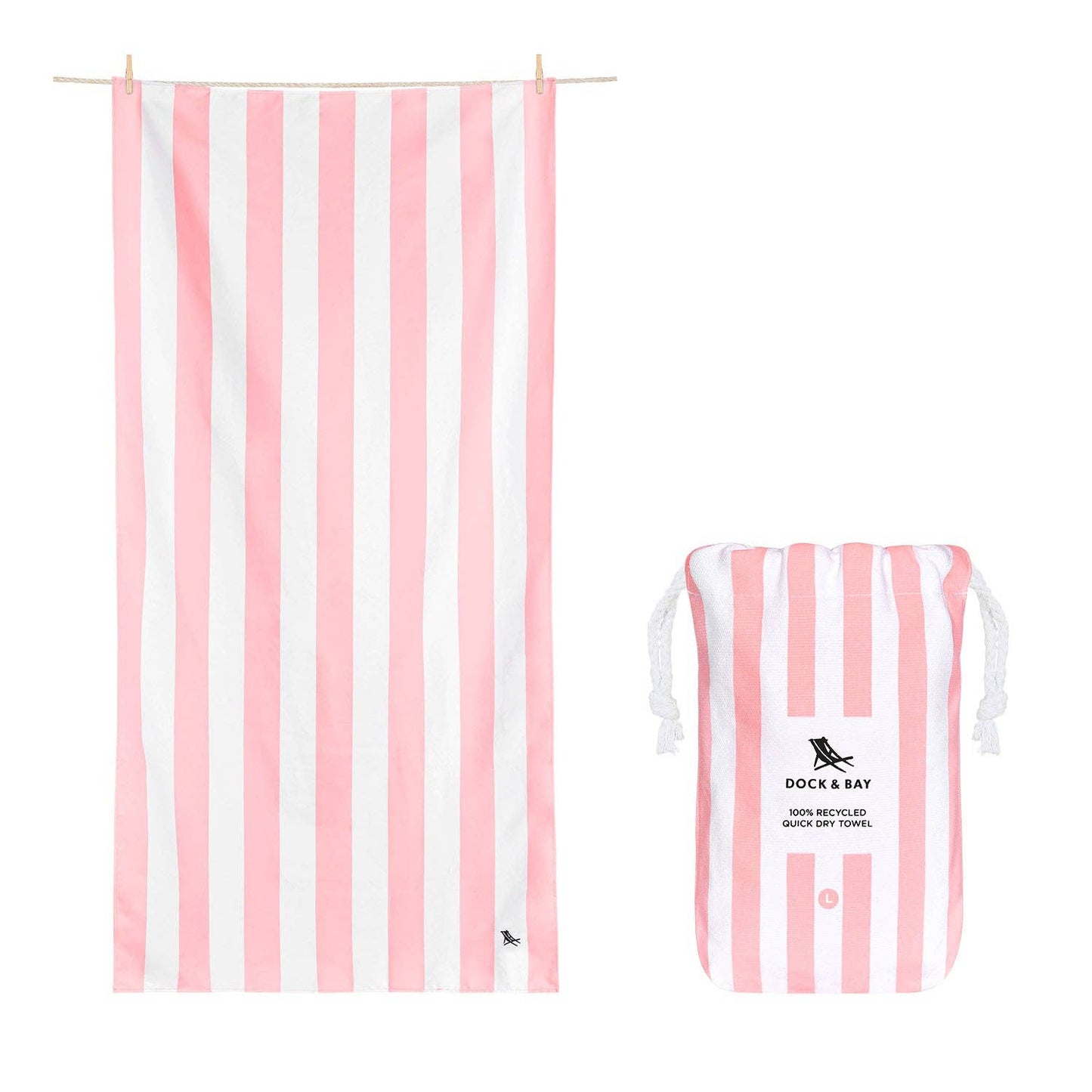Quick Dry Towels by Dock & Bay - Malibu Pink