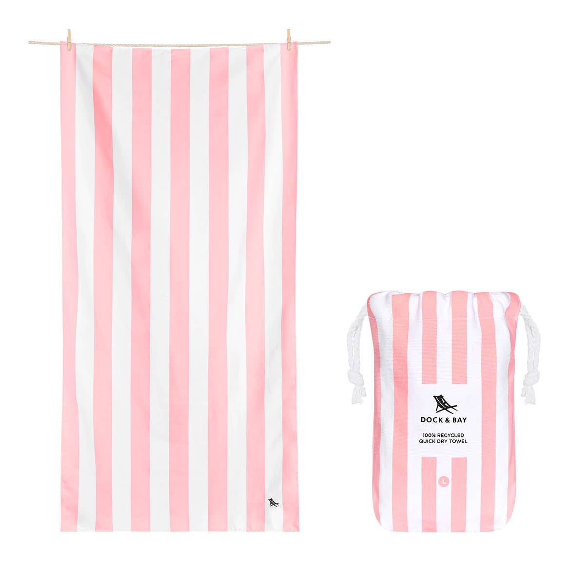 Quick Dry Towels by Dock & Bay - Malibu Pink