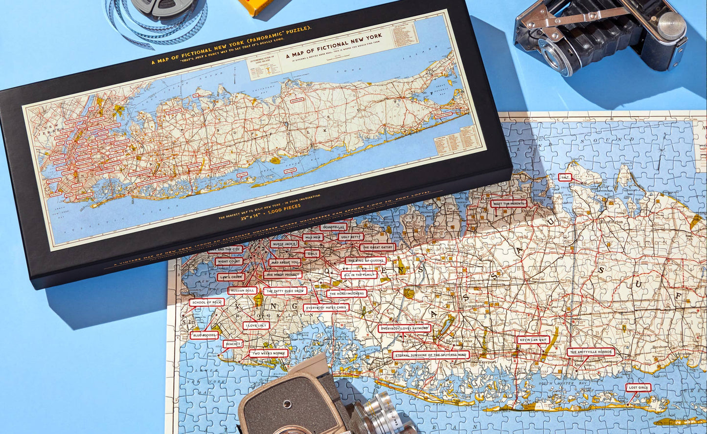 Brass Monkey NYC Map 1,000 Piece Panoramic Puzzle