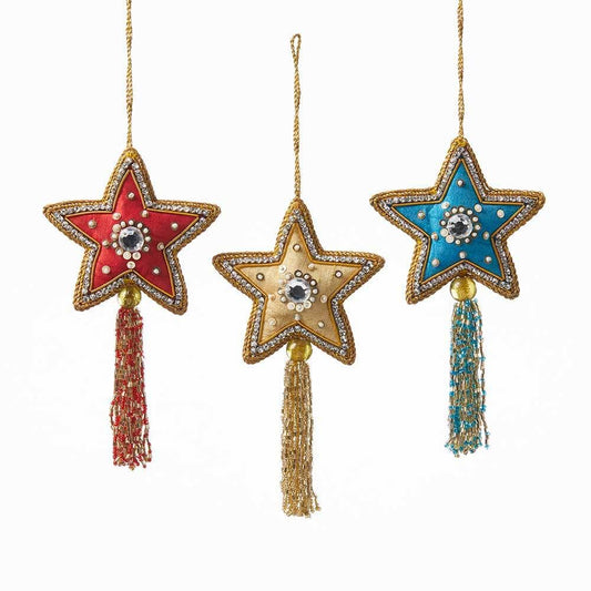 Zardosi Star Ornaments - Set of 3