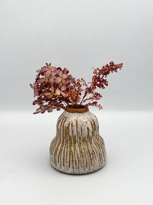 Handcrafted Fluted Bud Vase