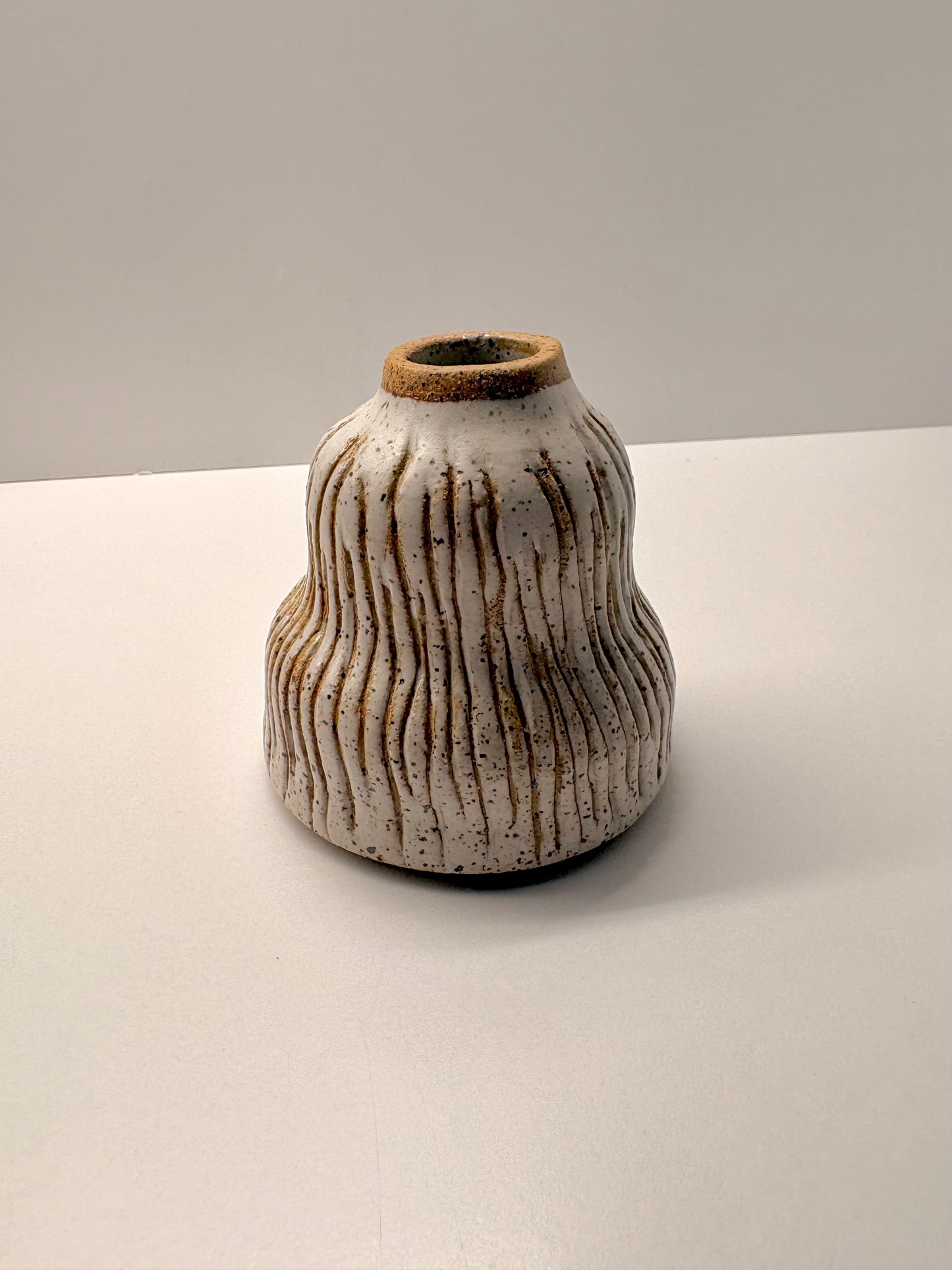Handcrafted Fluted Bud Vase