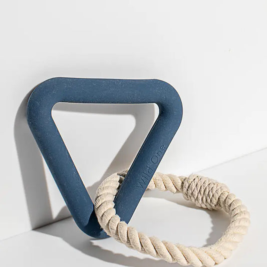 WILD ONE Triangle Tug Toy in Navy