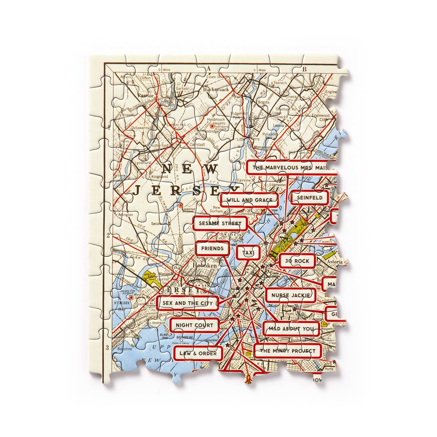 Brass Monkey NYC Map 1,000 Piece Panoramic Puzzle