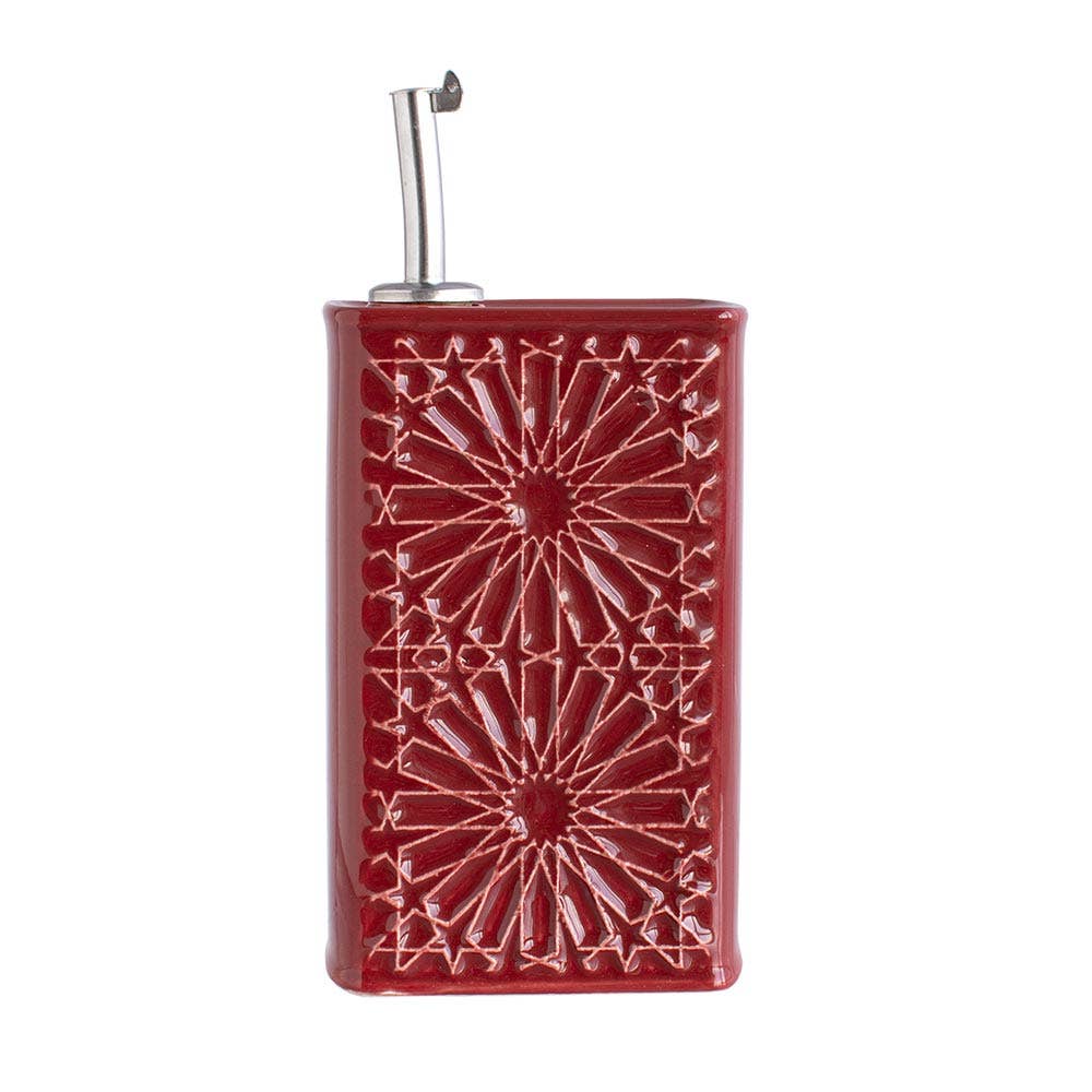 Ornate Glass Olive Oil Bottle