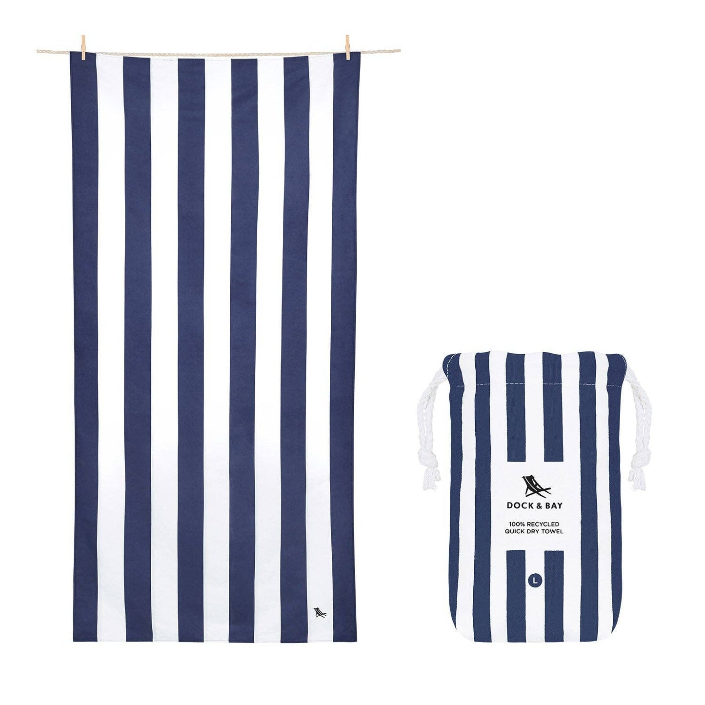 Quick Dry Towels by Dock & Bay - Whitsunday Blue